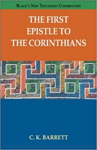 1 Corinthians commentary by C.K. Barrett